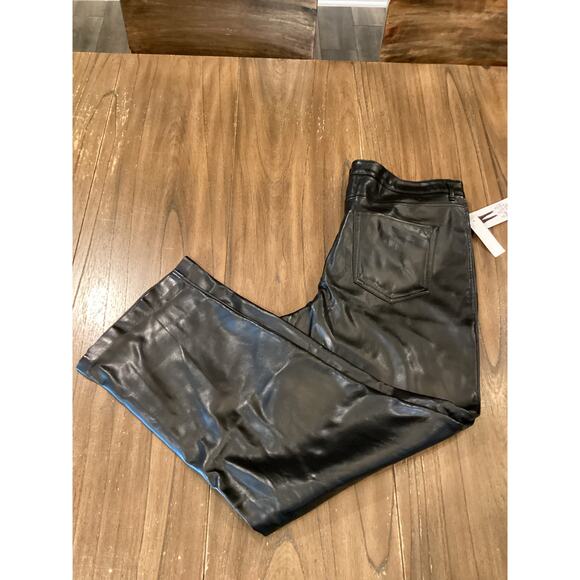 Joie Black Faux Leather Pants Limited Edition Size 16 NWT - Picture 10 of 10